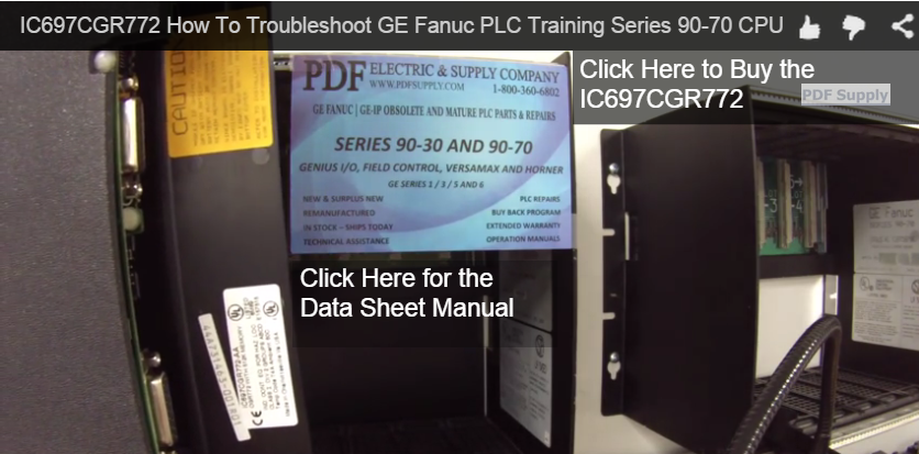 Easy Troubleshooting Guide for GE Fanuc IC697CGR772