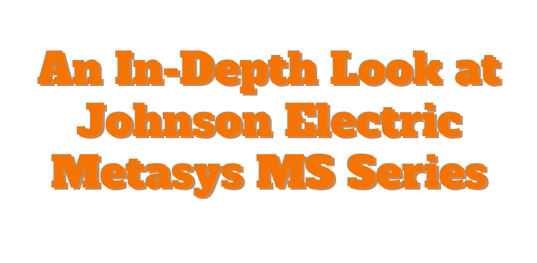 An In-Depth Look at Johnson Electric Metasys MS Series