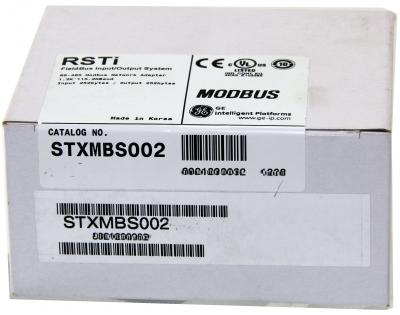 GE STXMBS002 RSTi Modbus RS-485 slave Network Adaper.  24VDC powered, expandable to 32 modules. GE-I