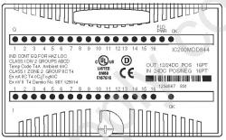 IC200MDD844 Mixed 24VDC POS LOG input group 16 point / 24 VDC output 16 point. IC200M IC200MD IC200M