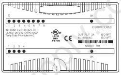 IC200MDD850 MIXED OUTPUT RELAY 2.0A PER PT ISOLATED 8PT / INPUT 240VAC ISO 4PT IC200M IC200MD IC200M