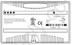 IC200MDL144 Input 240VAC isolated 4 point. IC200M IC200MD IC200MDL PDFsupply also repairs GE IP FANU