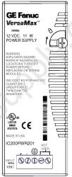IC200PWR201 POWER SUPPLY 12VDC INPUT IC200P IC200PW IC200PWR PDFsupply also repairs GE IP FANUC PLC 