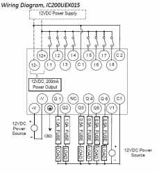 GE Intelligent Platforms / GE Fanuc - Versamax Micro - IC200UEX015 - Wiring