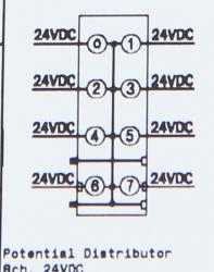 GE ST7518 RSTi Potential Distribution module module for 24VDC, 10 A, with module ID type with status