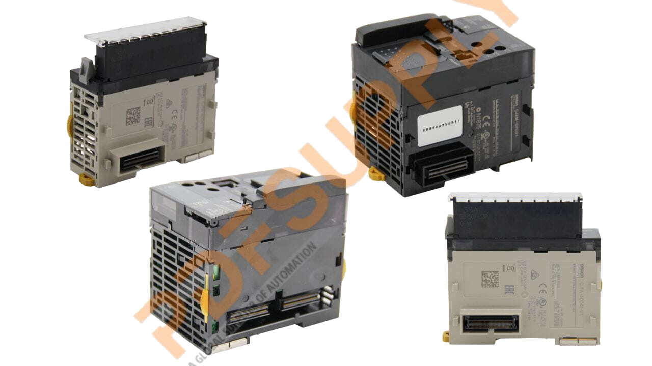 Collage of images depicting SYSMAC CJ Series units